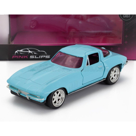JADA CHEVROLET CORVETTE COUPE 1966 - LIGHT BLUE 1/32