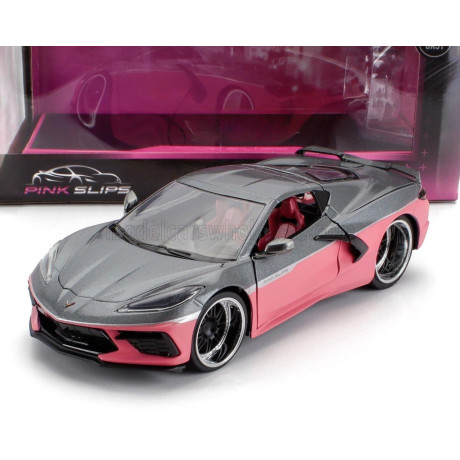 JADA CHEVROLET CORVETTE STINGRAY COUPE 2020 - GREY PINK 1/24
