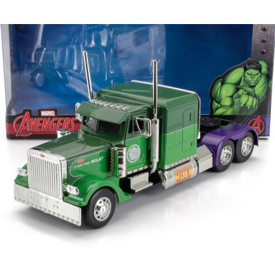 JADA PETERBILT 379 TRACTOR TRUCK 3-ASSI HULK 1992 - 2 TONE GREEN 1/24