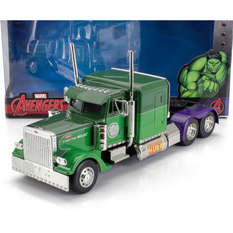 JADA PETERBILT 379 TRACTOR TRUCK 3-ASSI HULK 1992 - 2 TONE GREEN 1/24