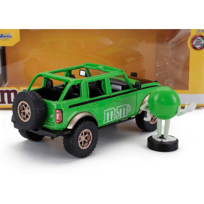 JADA FORD USA BRONCO WITH M&M's FIGURE 2021 - GREEN BLACK 1/24
