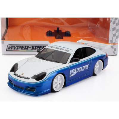 JADA PORSCHE 911 996 GT3 TOYO TIRES N 845 RACING COUPE 1999 - WHITE BLUE 1/24