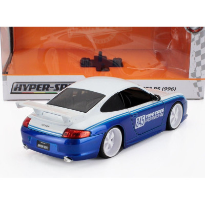 JADA PORSCHE 911 996 GT3 TOYO TIRES N 845 RACING COUPE 1999 - WHITE BLUE 1/24