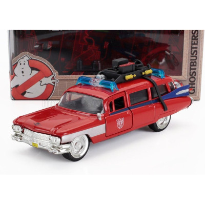 JADA CADILLAC SERIES-62 ECTO-1 GHOSTBUSTERS TRANSFORMERS 1984 - RED 1/32