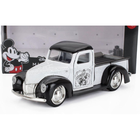 JADA FORD USA PICK-UP 1941 TOPOLINO MICKEY MOUSE FIGURE - WALT DISNEY - WHITE BLACK 1/32
