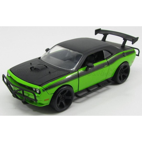 JADA DODGE LETTY'S CHALLENGER SRT8 OFF ROAD 2008 - FAST & FURIOUS 7 - GREEN MATT BLACK 1/24