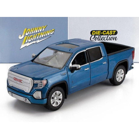 JOHNNY LIGHTNING GMC SIERRA 1500 DENALI CREW CAB PICK-UP 2019 - BLUE MET 1/27