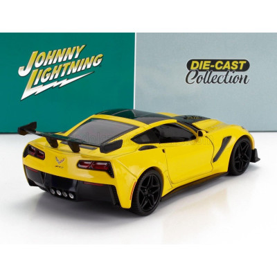 JOHNNY LIGHTNING CHEVROLET CORVETTE ZR1 2019 - YELLOW BLACK 1/24