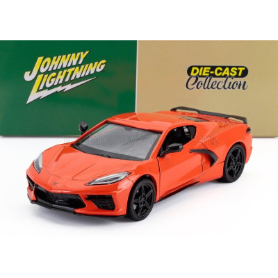 JOHNNY LIGHTNING CHEVROLET CORVETTE 2020 - ORANGE 1/24