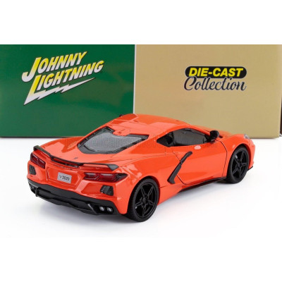 JOHNNY LIGHTNING CHEVROLET CORVETTE 2020 - ORANGE 1/24