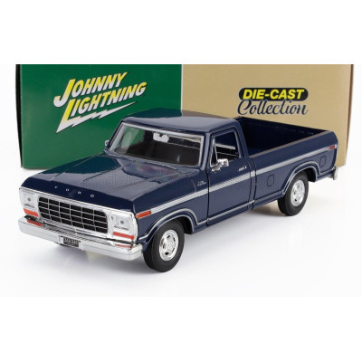 JOHNNY LIGHTNING FORD USA F-150 CUSTOM PICK-UP 1979 - BLUE 1/24