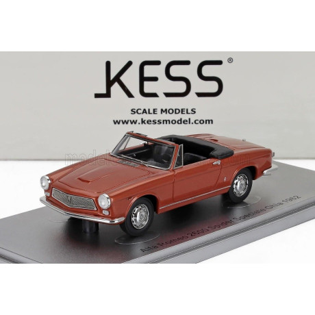 KESS MODEL ALFA ROMEO 2600 SPIDER CABRIOLET OPEN SPECIALE GHIA 1962 - COPPER MET 1/43