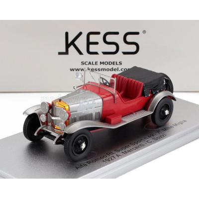 KESS MODEL ALFA ROMEO RL SUPER SPORT N 49 7th MILLE MIGLIA 1927 ARTURO MERCANTI - CARLO SOZZI - RED SILVER BLACK 1/43