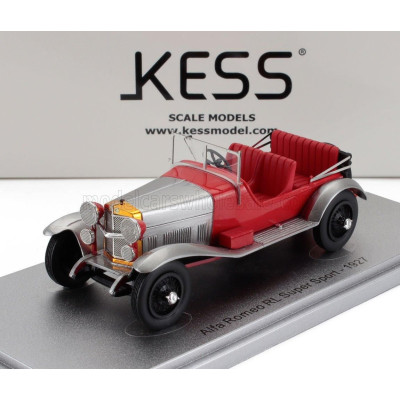 KESS MODEL ALFA ROMEO RL SUPER SPORT 4 SEAT - 4 POSTI - WITHOUT COVERED SEAT 1927 - RED SILVER 1/43