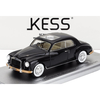 KESS MODEL ISOTTA FRASCHINI 8C MONTEROSA COUPE TOURING OPEN ROOF 1947 - BLACK 1/43