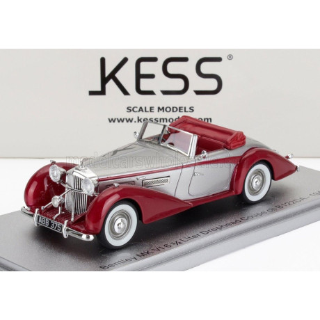 KESS MODEL BENTLEY MKVI DROPHEAD ch.B122DA COUPE CABRIOLET OPEN 1949 - SILVER RED 1/43