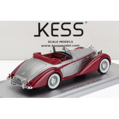 KESS MODEL BENTLEY MKVI DROPHEAD ch.B122DA COUPE CABRIOLET OPEN 1949 - SILVER RED 1/43