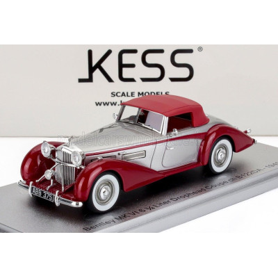 KESS MODEL BENTLEY MKVI DROPHEAD ch.B122DA COUPE CABRIOLET CLOSED 1949 - SILVER RED 1/43