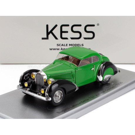 KESS MODEL BUGATTI T57 LABOURDETTE VUTOTAL COUPE 1936 - GREEN BLACK 1/43
