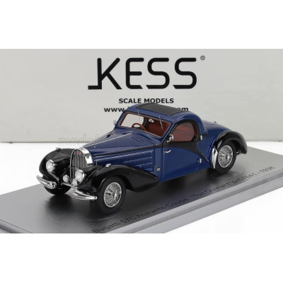 KESS MODEL BUGATTI 57C ATALANTE COUPE sn.57641 TOIT OUVRANT CLOSED ROOF 1938 - BLUE BLACK 1/43