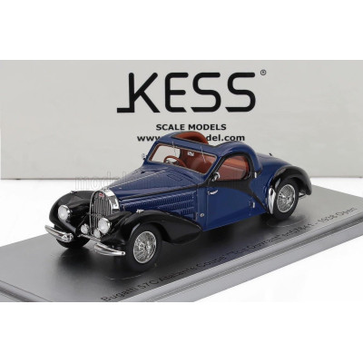 KESS MODEL BUGATTI 57C ATALANTE COUPE sn.57641 TOIT OUVRANT OPEN ROOF 1938 - BLUE BLACK 1/43