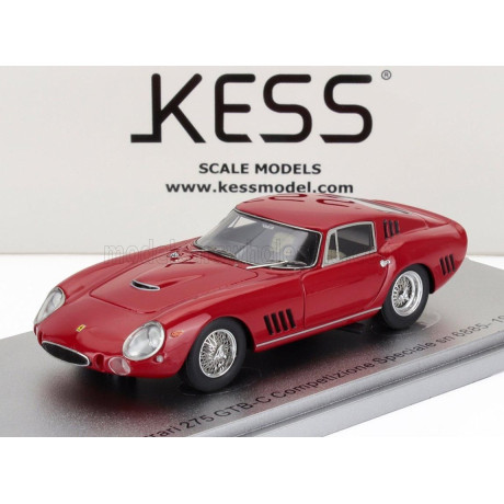 KESS MODEL FERRARI 275 GTB/C sn.6885 COMPETIZIONE SPECIALE 1965 - RED 1/43