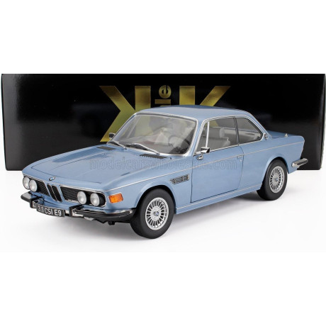 KK SCALE BMW 3.0 CSi E9 COUPE 1971 - CERCHI ALPINA - ALPINA RIMS - LIGHT BLUE MET 1/12