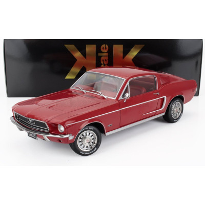 KK SCALE FORD USA MUSTANG GT FASTBACK COUPE 1968 - RED 1/12