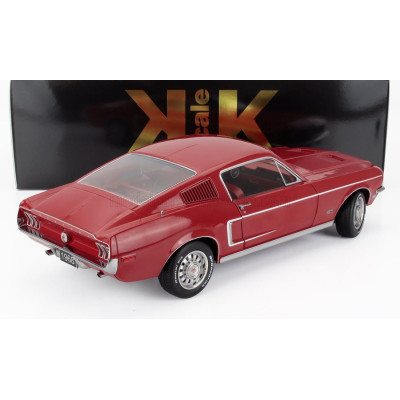 KK SCALE FORD USA MUSTANG GT FASTBACK COUPE 1968 - RED 1/12