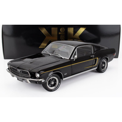 KK SCALE FORD USA MUSTANG GT FASTBACK COUPE 1968 - BLACK 1/12