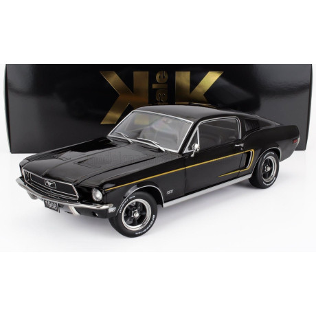 KK SCALE FORD USA MUSTANG GT FASTBACK COUPE 1968 - BLACK 1/12