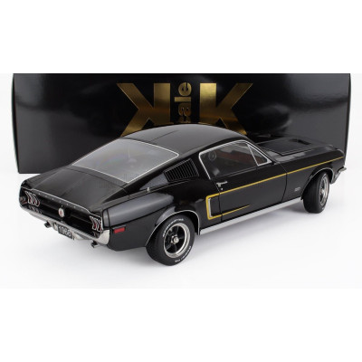 KK SCALE FORD USA MUSTANG GT FASTBACK COUPE 1968 - BLACK 1/12