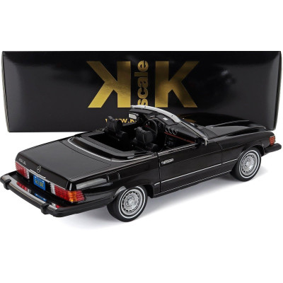 KK SCALE MERCEDES BENZ SL-CLASS 450SL (R107) CABRIOLET USA VERSION 1979 - BLACK 1/12
