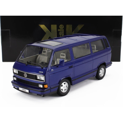 KK SCALE VOLKSWAGEN T3 MULTIVAN MINIBUS (LAST EDITION) 1992 - BLUE MET 1/18