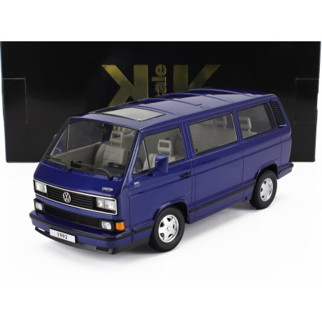 KK SCALE VOLKSWAGEN T3 MULTIVAN MINIBUS (LAST EDITION) 1992 - BLUE MET 1/18