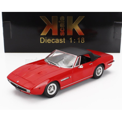 KK SCALE MASERATI GHIBLI SPIDER CABRIOLET OPEN 1970 - SPOKED RIMS - CERCHIO A RAGGIO - RED 1/18