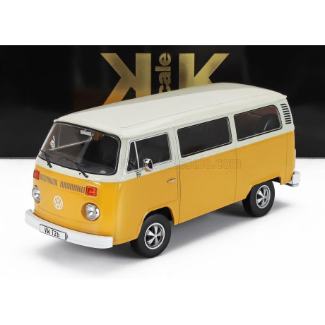 KK SCALE VOLKSWAGEN T2b MINIBUS 1972 - WITH FUCHS RIMS - YELLOW WHITE 1/18