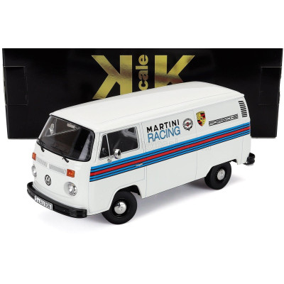 KK SCALE VOLKSWAGEN T2b DELIVERY VAN PORSCHE MARTINI RACING 1972 - WHITE 1/18