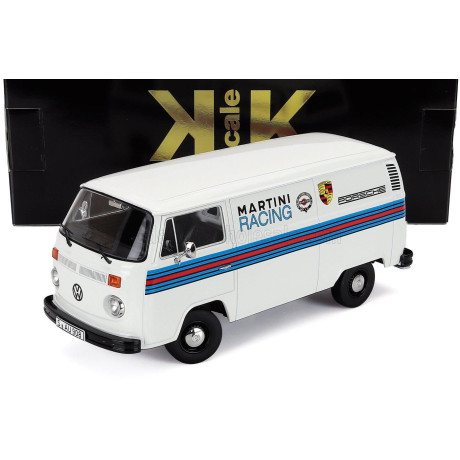 KK SCALE VOLKSWAGEN T2b DELIVERY VAN PORSCHE MARTINI RACING 1972 - WHITE 1/18