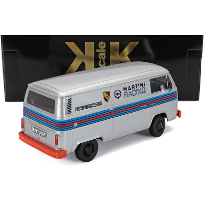 KK SCALE VOLKSWAGEN T2b DELIVERY VAN PORSCHE MARTINI RACING 1972 - SILVER 1/18