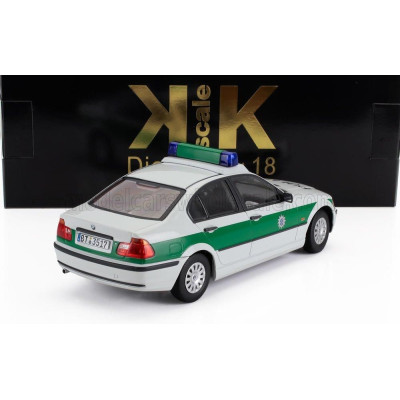KK SCALE BMW 3-SERIES (E46) POLIZEI 1999 - WHITE GREEN 1/18