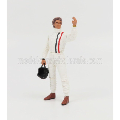 KK SCALE FIGURES STEVE WITH SEPARATE DECALS - WHITE RED BLUE 1/18