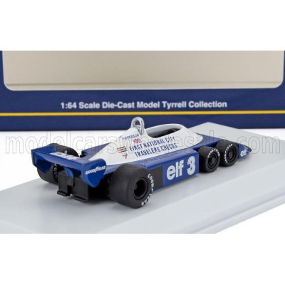 KYOSHO TYRRELL F1  P34/2 ELF 6 WHEELER N 3 SEASON 1977 RONNIE PETERSON - BLUE WHITE 1/64