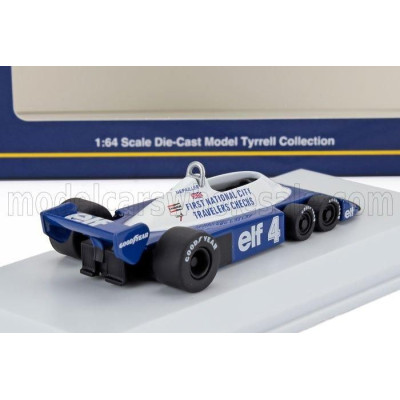 KYOSHO TYRRELL F1  P34/2 ELF 6 WHEELER N 4 SEASON 1977 PATRICK DEPAILLER - BLUE WHITE 1/64