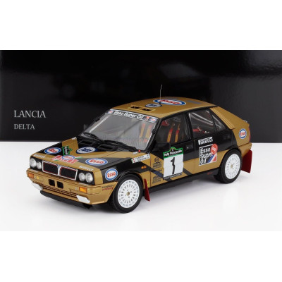 KYOSHO LANCIA DELTA HF INTEGRALE 4WD TEAM ESSO N 1 WINNER RALLY PIANCAVALLO 1987 FABRIZIO TABATON - LUCIANO TEDESCHINI - BLACK G