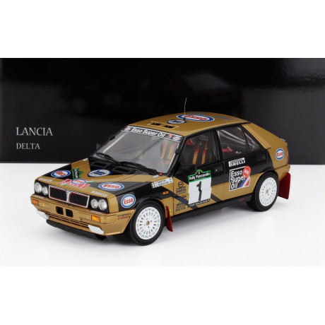 KYOSHO LANCIA DELTA HF INTEGRALE 4WD TEAM ESSO N 1 WINNER RALLY PIANCAVALLO 1987 FABRIZIO TABATON - LUCIANO TEDESCHINI - BLACK G