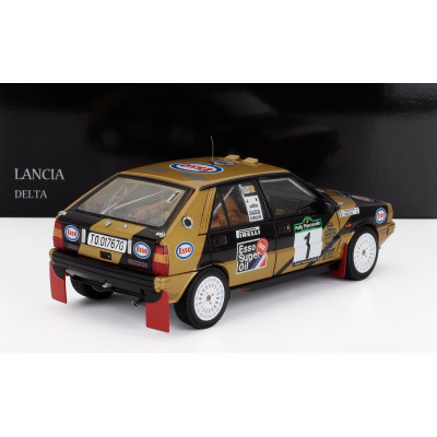 KYOSHO LANCIA DELTA HF INTEGRALE 4WD TEAM ESSO N 1 WINNER RALLY PIANCAVALLO 1987 FABRIZIO TABATON - LUCIANO TEDESCHINI - BLACK G