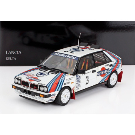 KYOSHO LANCIA DELTA HF INTEGRALE 4WD TEAM MARTINI & ROSSI RACING N 3 WINNER RALLY OLYMPUS USA 1987 JUHA KANKKUNEN - JUHA PIIRONE