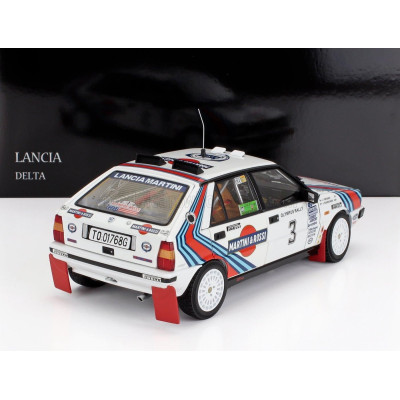 KYOSHO LANCIA DELTA HF INTEGRALE 4WD TEAM MARTINI & ROSSI RACING N 3 WINNER RALLY OLYMPUS USA 1987 JUHA KANKKUNEN - JUHA PIIRONE