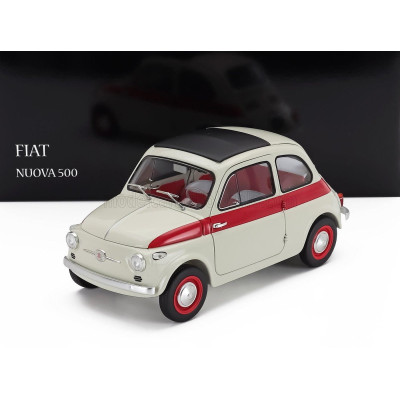 KYOSHO FIAT 500 SPORT 1958 - WHITE RED 1/18